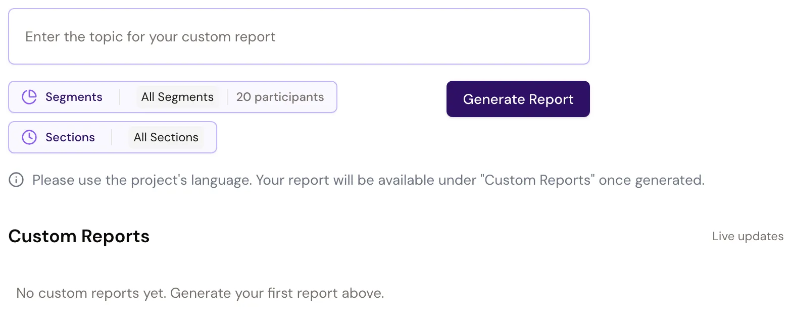 Custom Reports für individuelle Fragestellungen