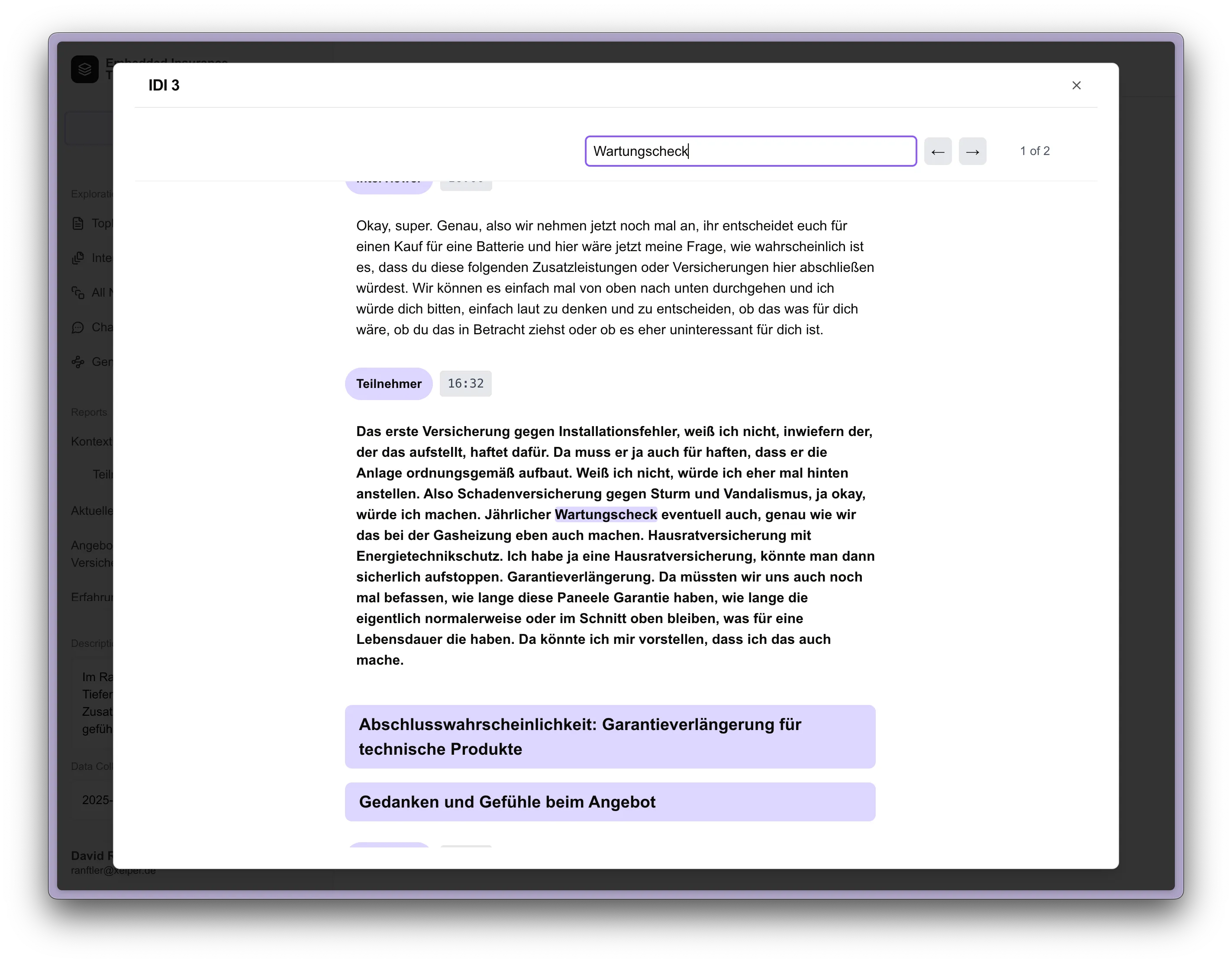 Volltext-Suche und Verknüpfung zum Original via Timestamps