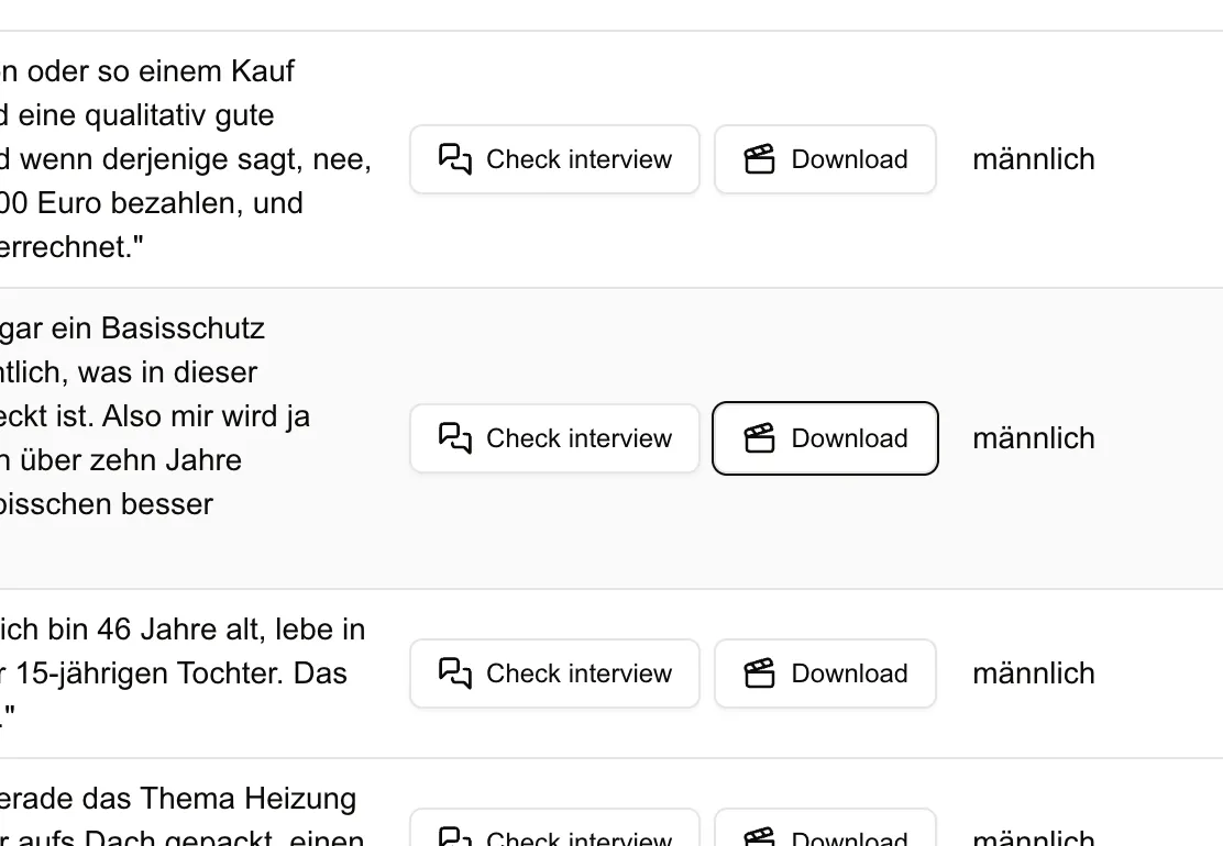 Download von Video-Snippets