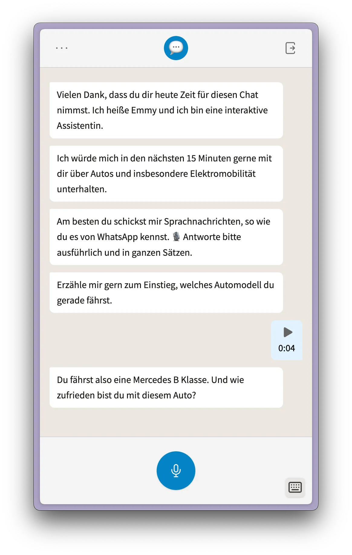 Neuer Modus: Sprachnachrichten-Fokus